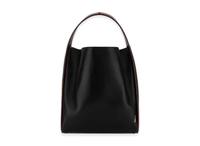 Jil Sander Women's Leather Pivot Bucket Bag "Black"