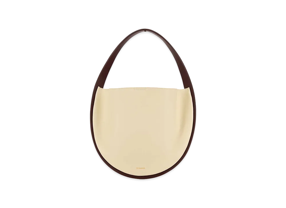 Jil Sander Women's Leather Pivot Shoulder Bag "Ivory/White"