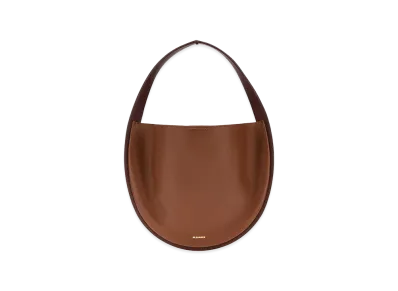 Jil Sander Women's Leather Pivot Shoulder Bag "Caramel/Purple"