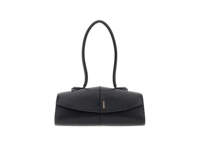 Jil Sander Women's Leather Linea Shoulder Bag "Midnight Blue"