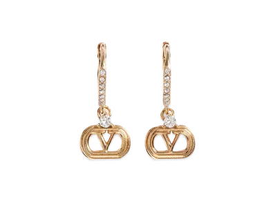 Valentino Women's V Logo Signature Earrings "Gold"