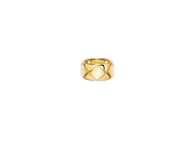 CHANEL Coco Crush Ring Quilted Motif, Large Version, 18K Yellow Gold