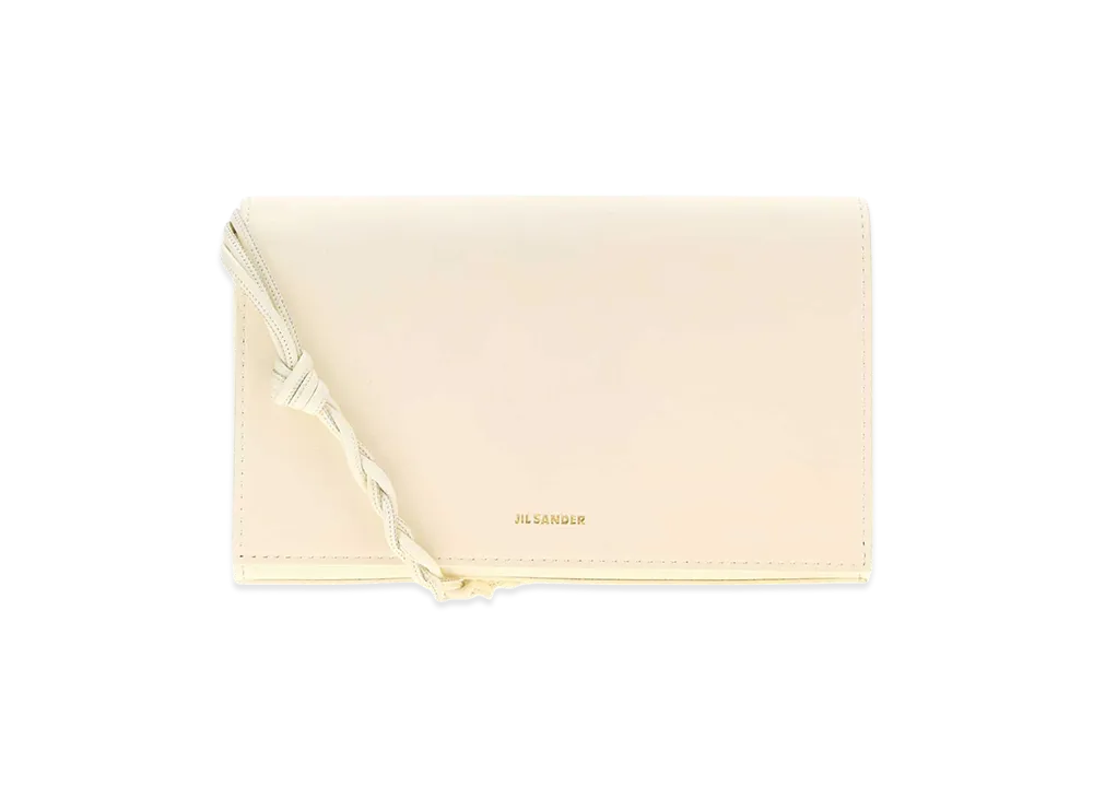 Jil Sander Women's Leather Tangle Wallet "White/Ivory"