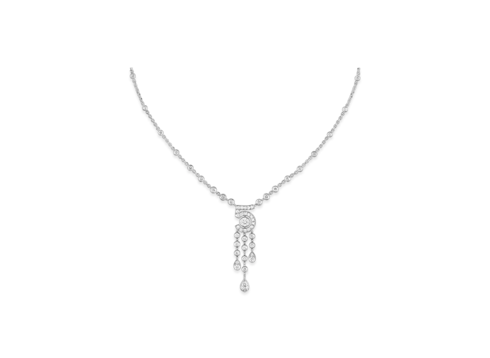 CHANEL Eternal N5 Necklace 18K White Gold Diamonds