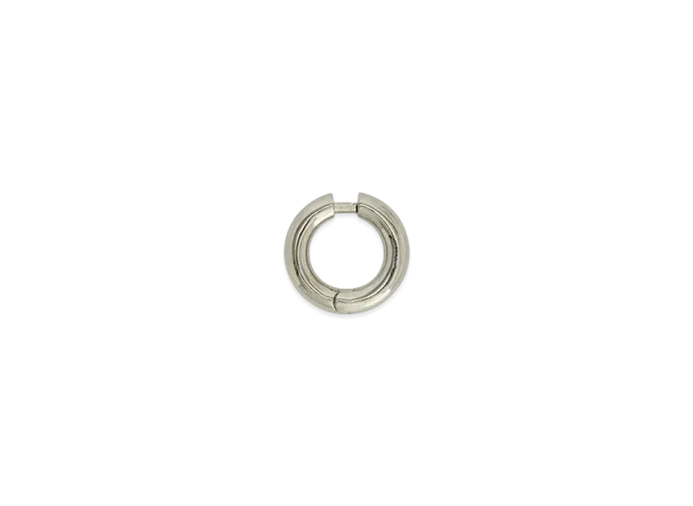 Jil Sander Cannolo Hoop Medium "Silver Crystal"