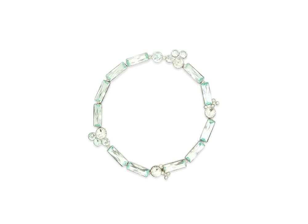 Jil Sander Necklace "Silver/Crystal/Light Blue"