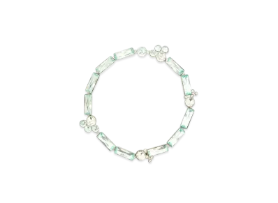 Jil Sander Necklace "Silver/Crystal/Light Blue"