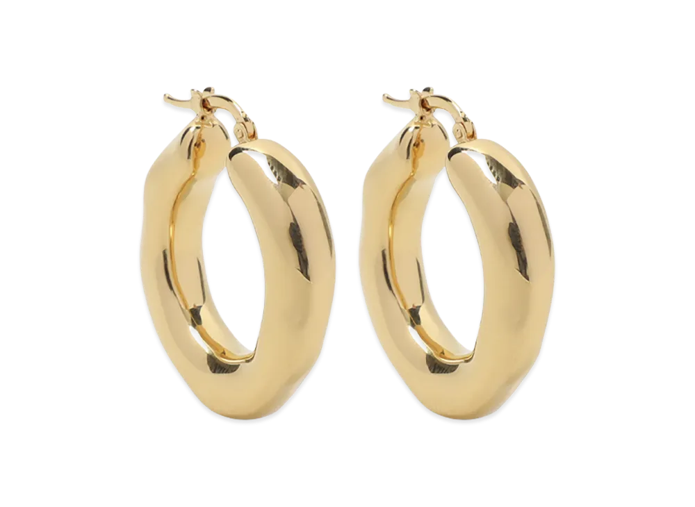 Jil Sander Women's Brass Earrings "Gold"