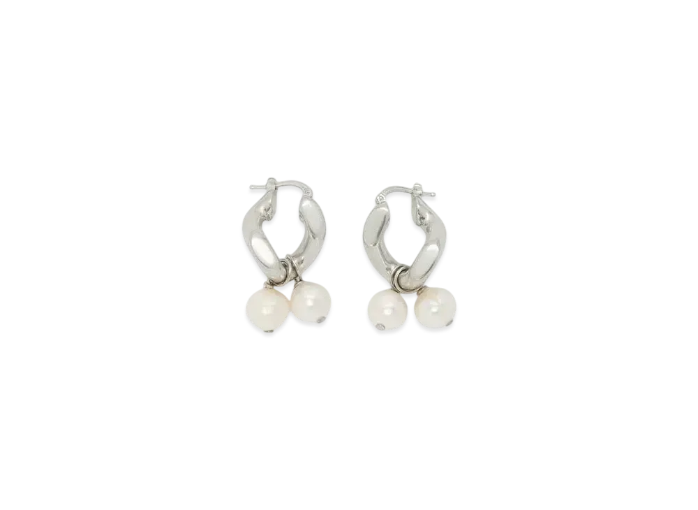 Jil Sander Earrings "Silver Crystal"