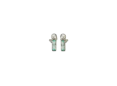 Jil Sander Earrings "Silver/Crystal/Light Blue"
