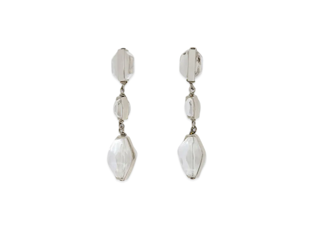 Jil Sander Earrings "Silver Crystal"