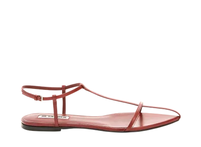 Jil Sander Women's Flat Sandals "Cedar Red"
