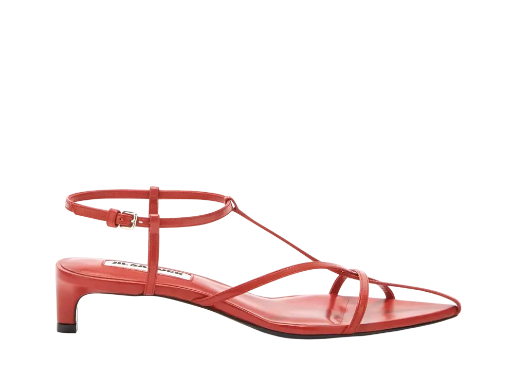 Jil Sander Women's High Sandals "Cranberry"