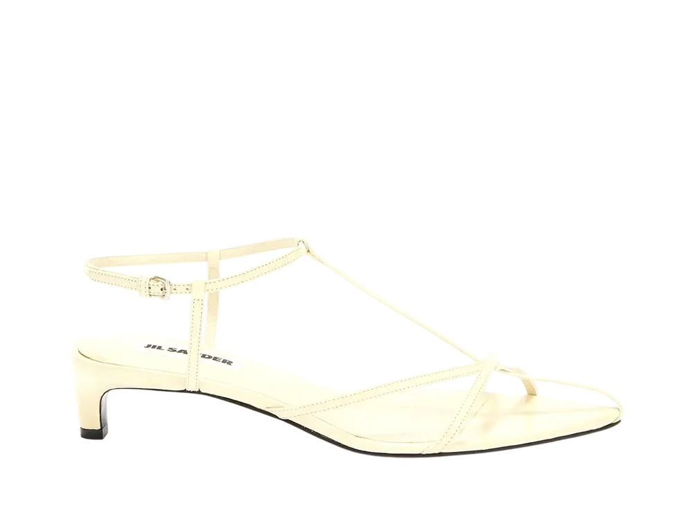 Jil Sander Women's High Sandals "Chalk"