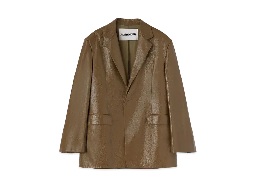 Jil Sander Men's Leather Jacket "Tobacco"