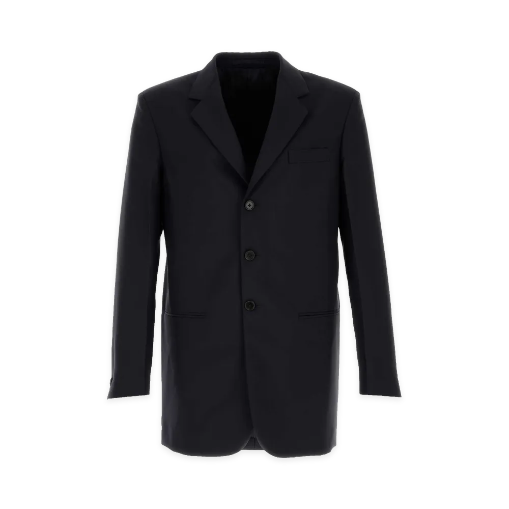 Jil Sander Wool Blend Blazer "Navy"