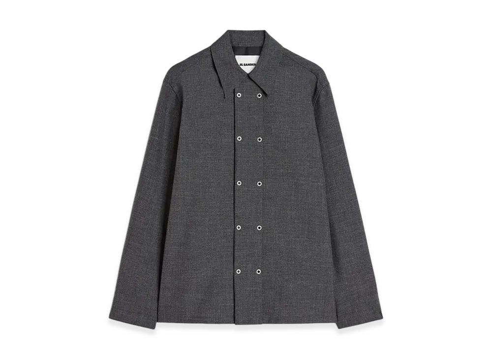 Jil Sander Melanged Wool Shirt "Fog"