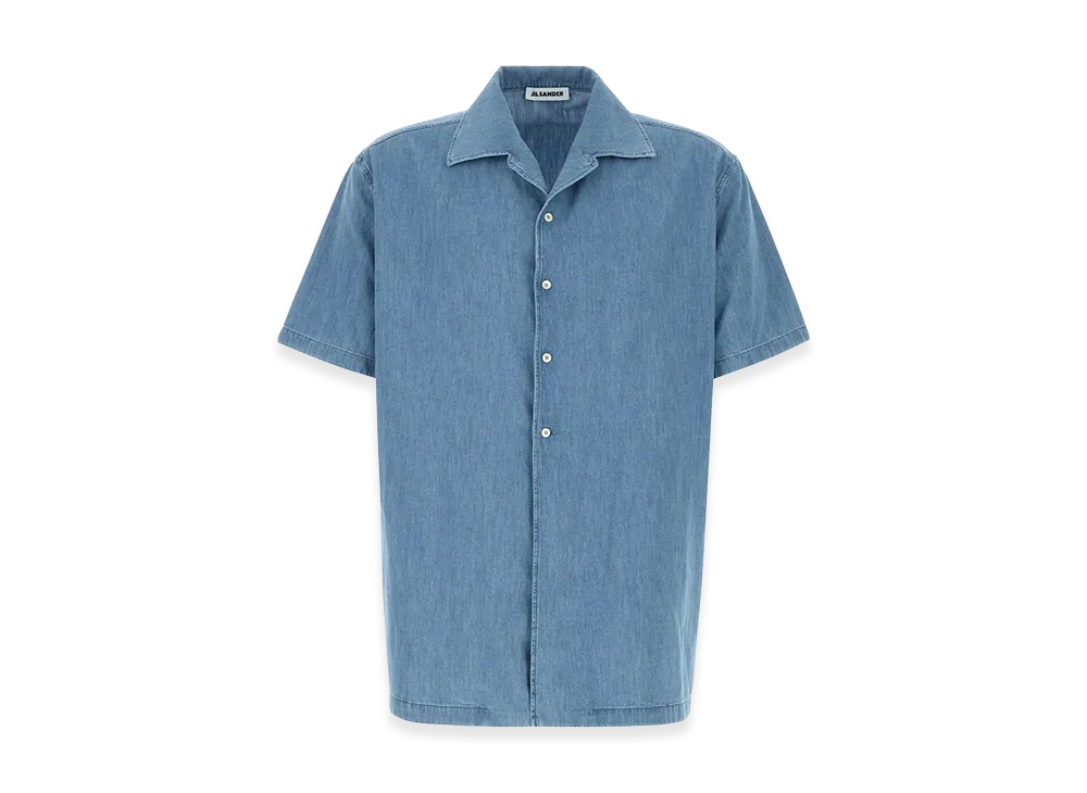 Jil Sander Chambray Short Sleeve Shirt "Light Blue"
