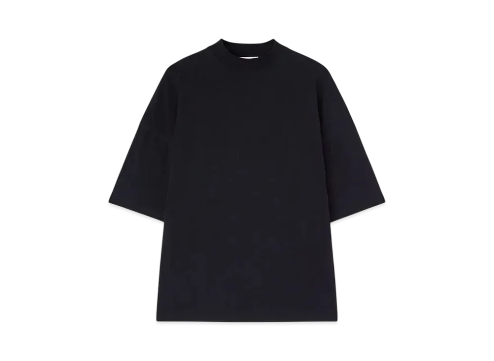 Jil Sander Men's Mock-Neck T-Shirt "Indigo"
