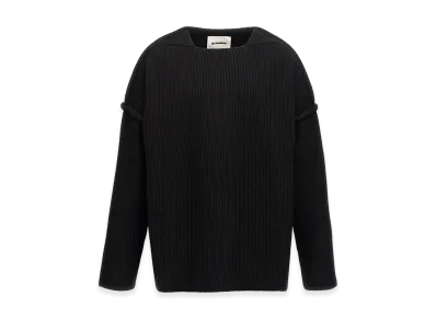 Jil Sander Geometric Neckline Sweater "Black"