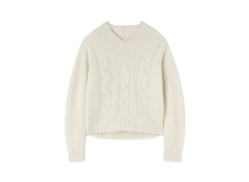 Jil Sander Men's V-Neck Sweater "Coconut"