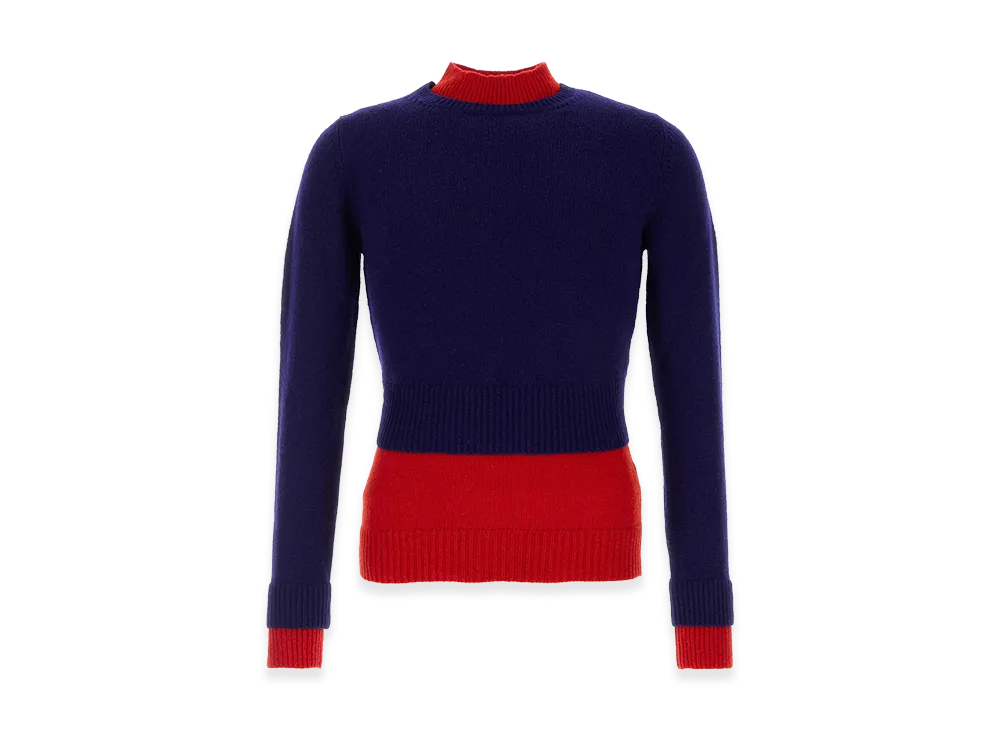 Jil Sander Two-Tone Wool Blend Sweater "Haiti"