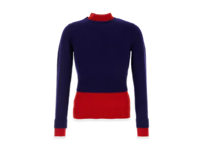 Jil Sander Two-Tone Wool Blend Sweater "Haiti"