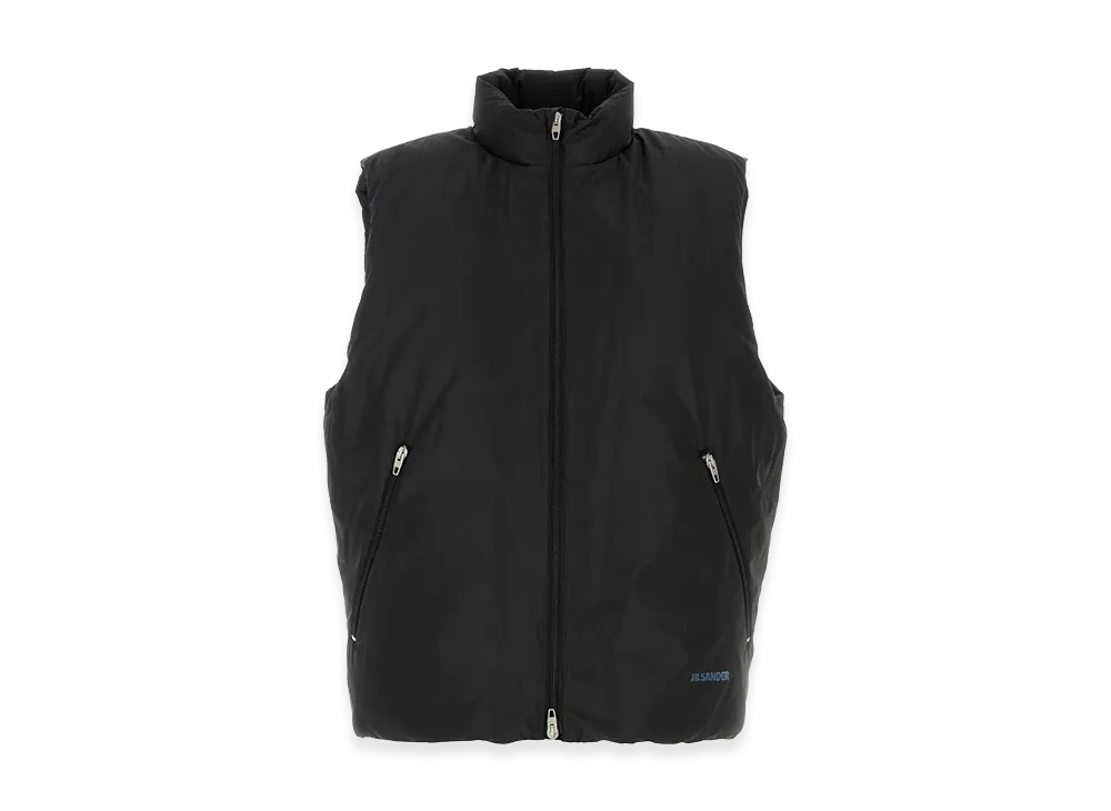 Jil Sander Polyester Sleeveless Down Vest "Black"
