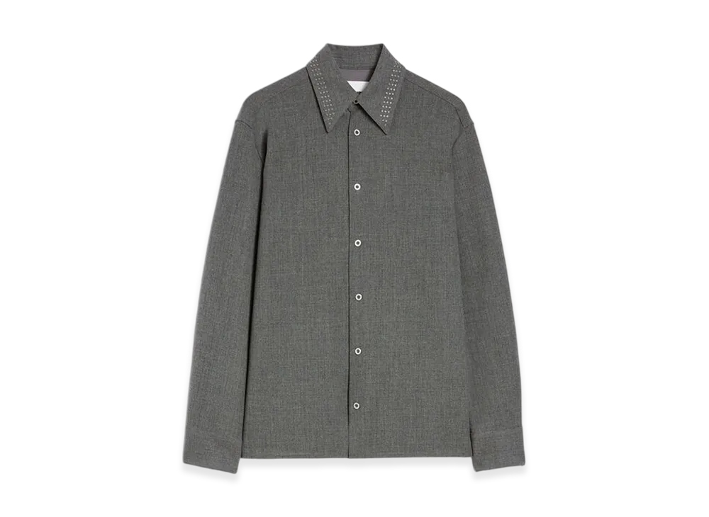 Jil Sander Wool Canvas Shirt "Volcanic Glass"