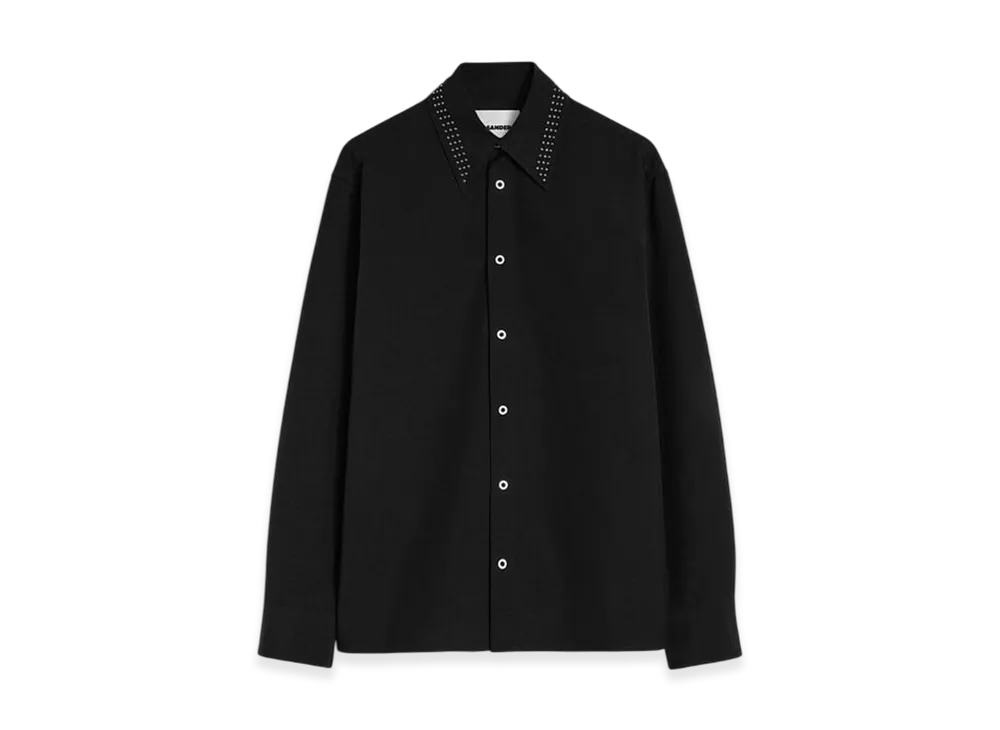 Jil Sander Wool Poplin Shirt "Black"