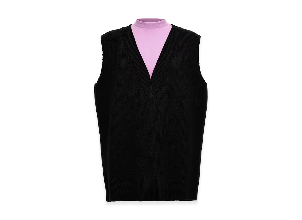 JIL SANDER ブラックニットベスト ジルサンダー ニット ベスト 