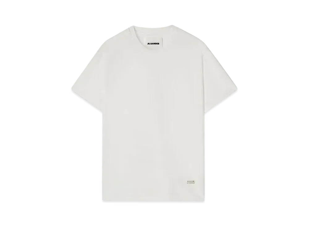 Jil Sander Men's Crew-Neck T-Shirt "Porcelain"