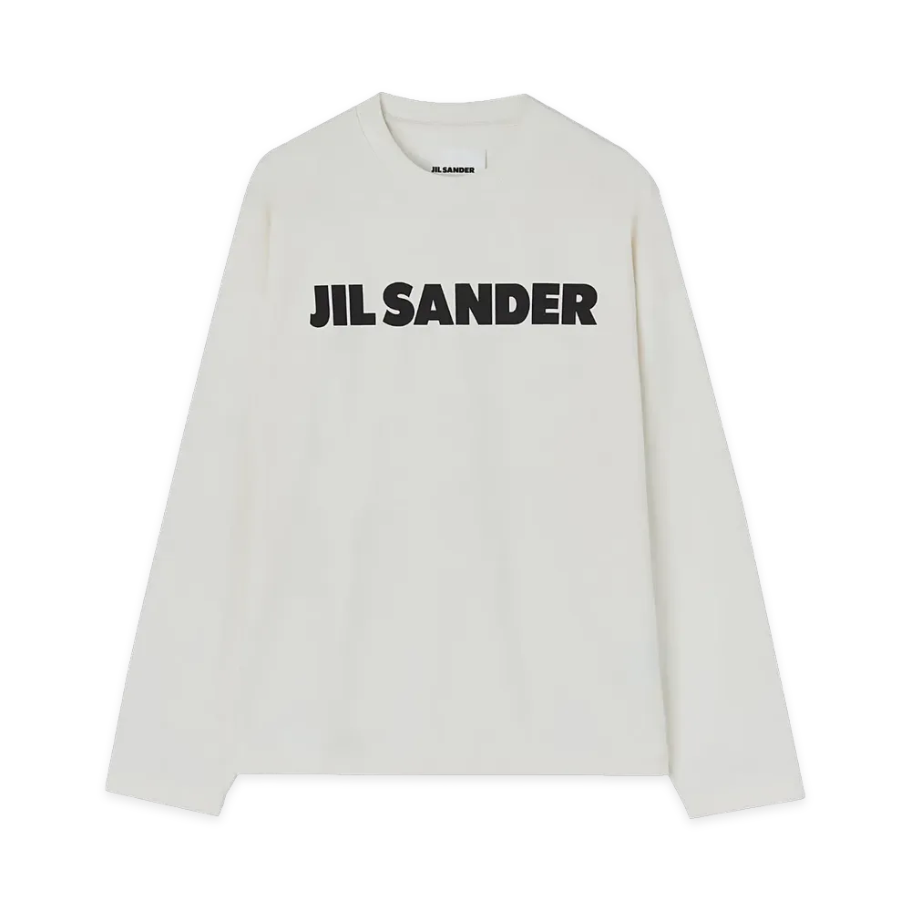 Jil Sander Logo Long Sleeve T-Shirt "White"