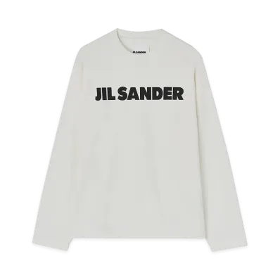 Jil Sander Logo Long Sleeve T-Shirt "White"