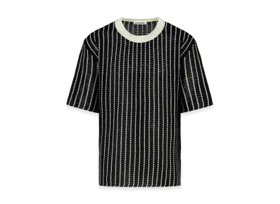 Jil Sander Crochet Cotton T-Shirt "Black"