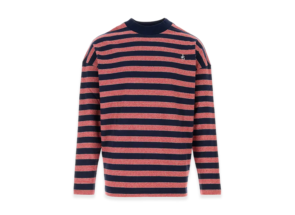 Jil Sander Embroidered Cotton Long Sleeve T-Shirt "Multicolor"