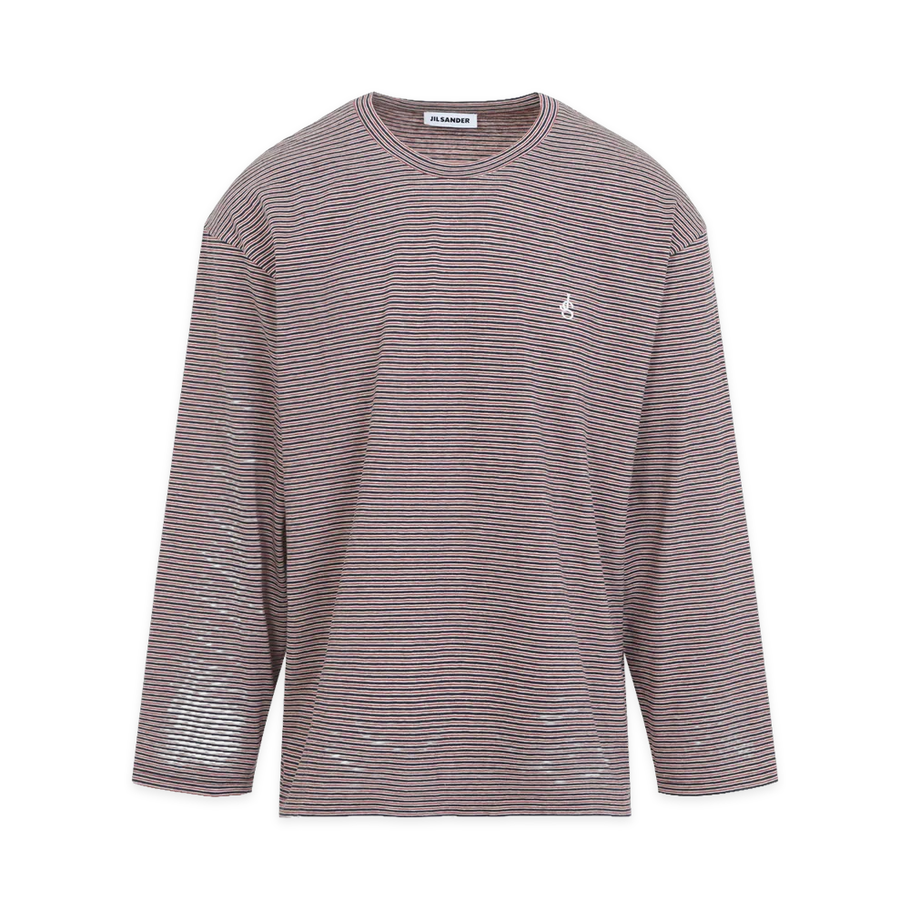 Jil Sander Flag Striped Long-Sleeve T-Shirt "Red"