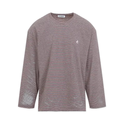 Jil Sander Flag Striped Long-Sleeve T-Shirt "Red"