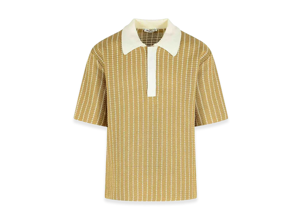 Jil Sander Cotton Knit Polo Shirt "Beige"
