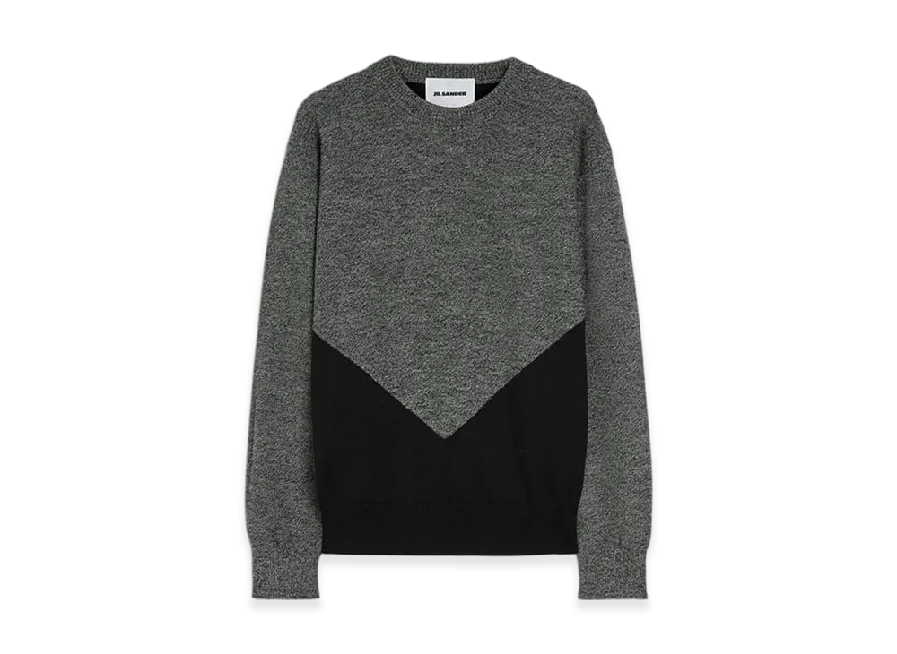Jil Sander Wool Crew-Neck Sweater "Salt And Pepper"