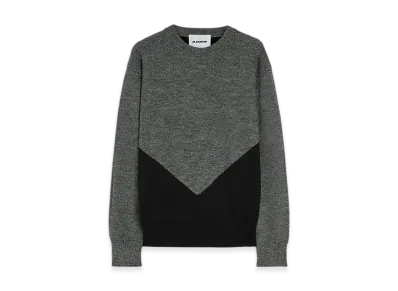 Jil Sander Wool Crew-Neck Sweater "Salt And Pepper"