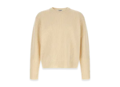 Jil Sander Fishermans Rib Sweater "White"