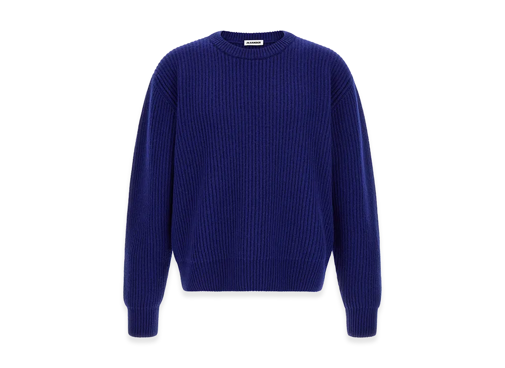 Jil Sander Fishermans Rib Sweater "Blue"