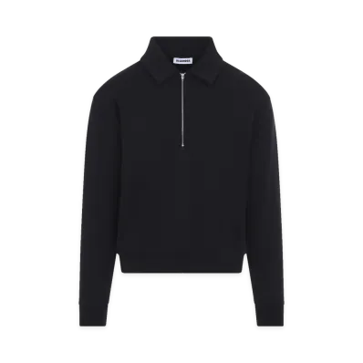 Jil Sander Ink Half Zip Sweatshirt "Navy"