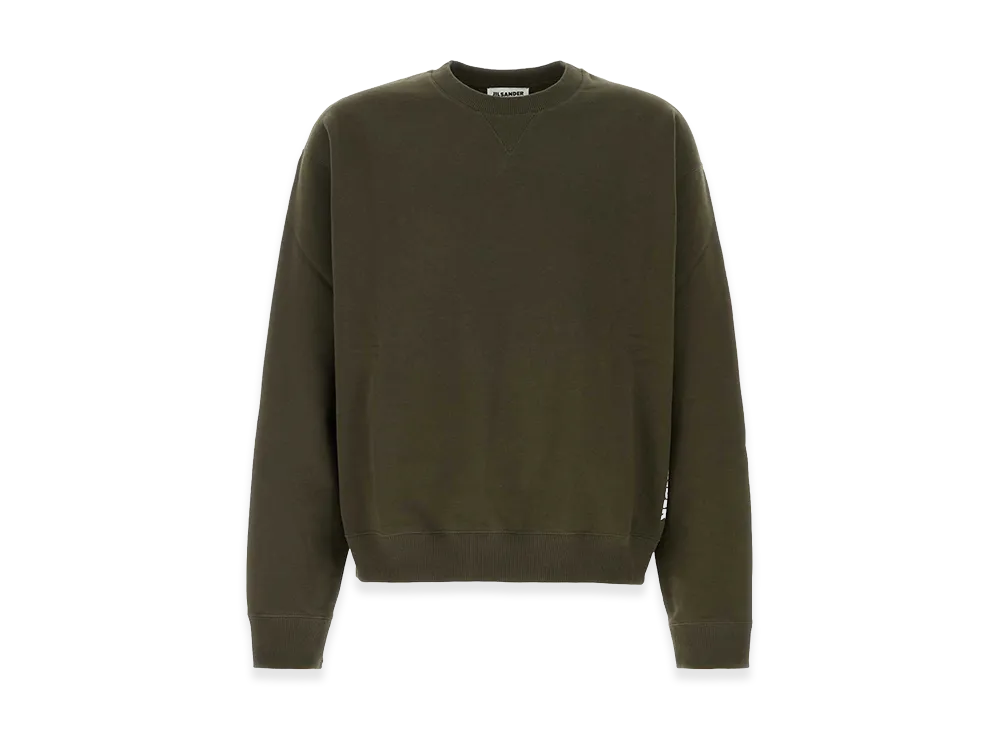 Jil Sander Cotton Sweatshirt "Olive Green"
