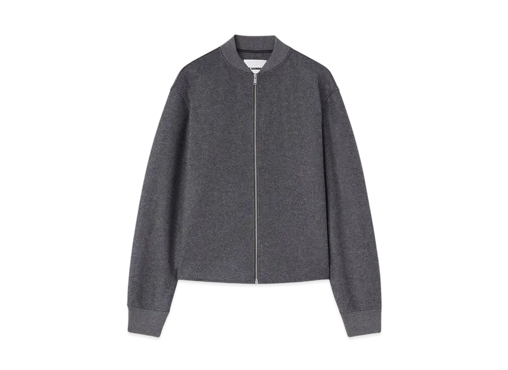 Jil Sander Men's Zip-Up Sweatshirt "Ash Grey"