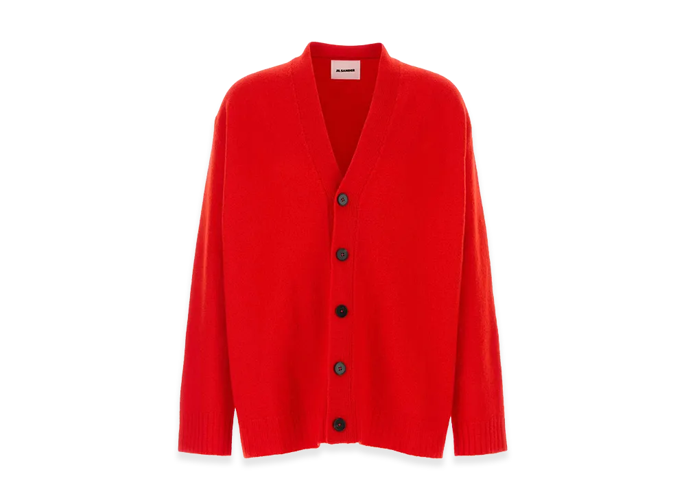 Jil Sander Wool Cardigan "Red"