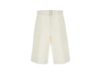 Jil Sander Linen Bermuda Shorts "White"