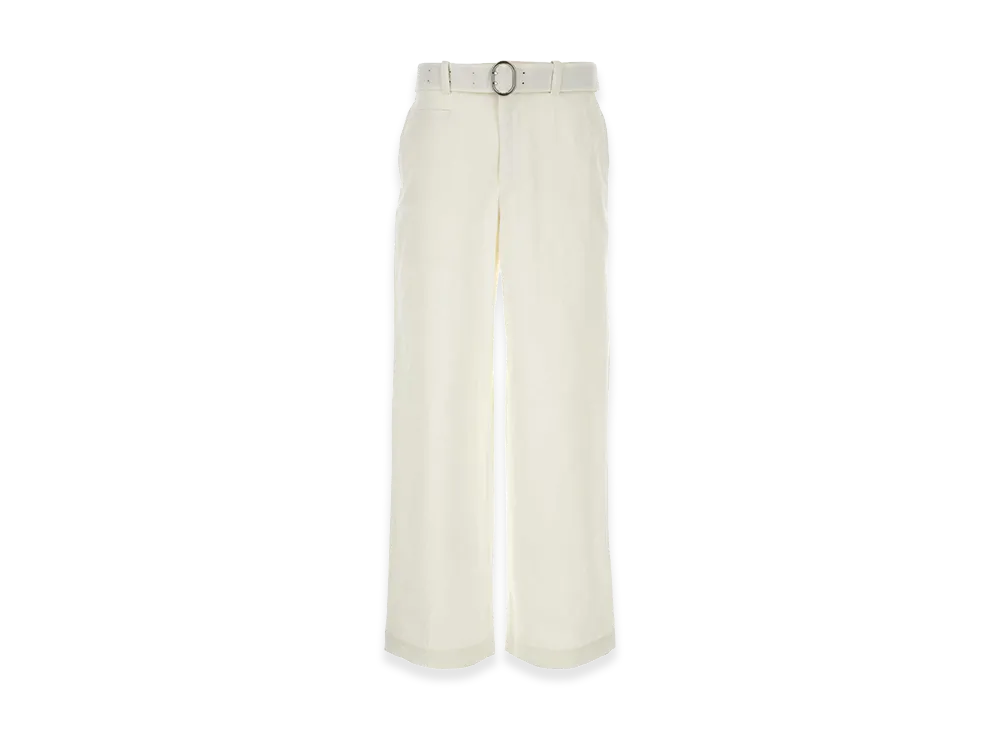 Jil Sander Cotton Wide-Leg Pant "White"