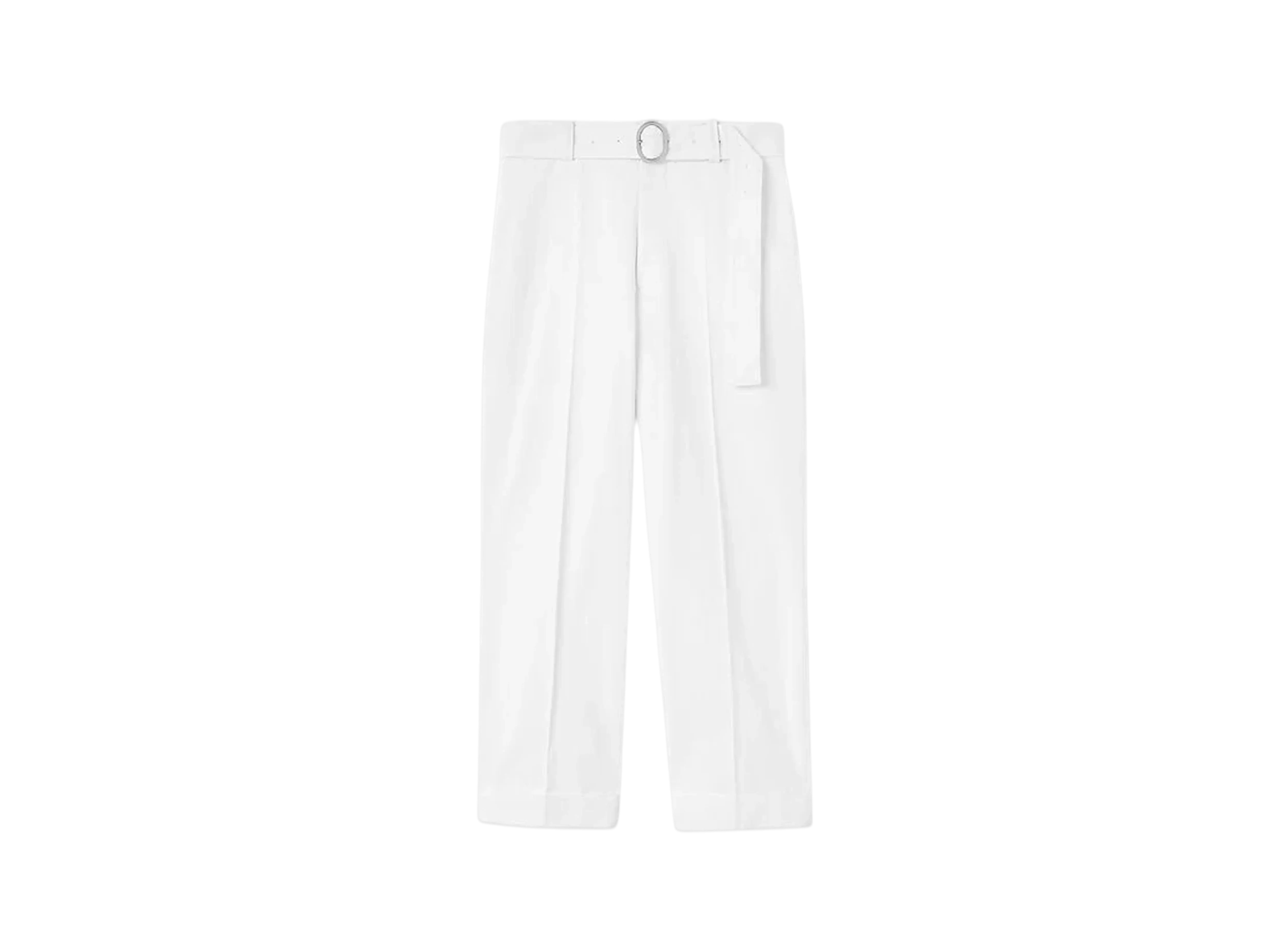 Jil Sander Men's Belted Trousers "Optic White"